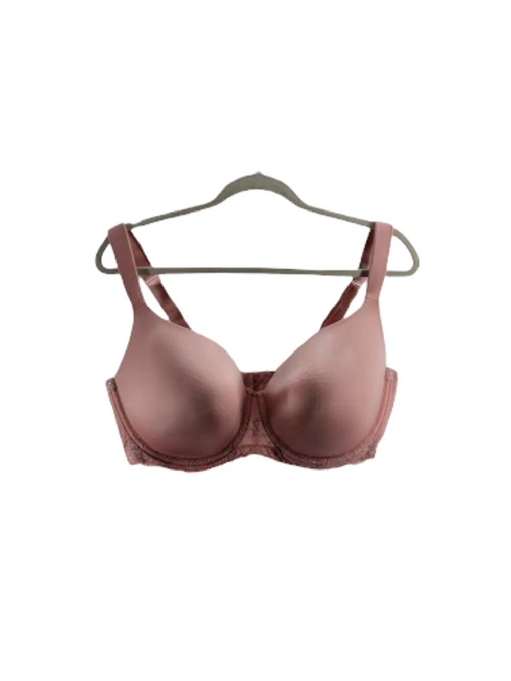 Ambrielle Pink Lace-Trimmed Underwire Bra Women's Size 40DDD